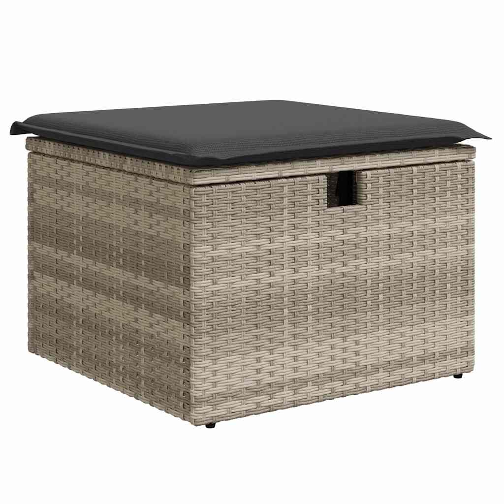 Garten-Sofa-Set 5 pcs Hellgrau 234 x 117 x 85 cm Poly Rattan